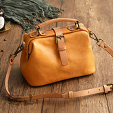 Bolsos de mano de piel de vaca curtida vegetal